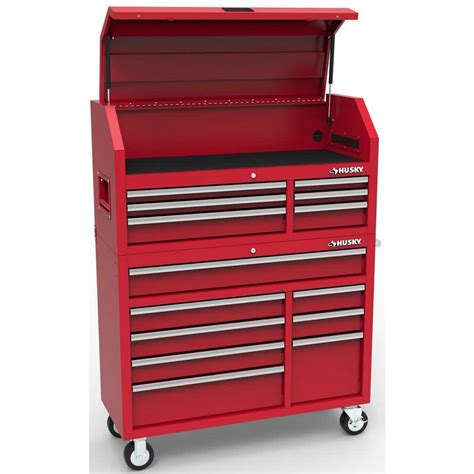 husky red metal tool box|husky tool storage chest combo.